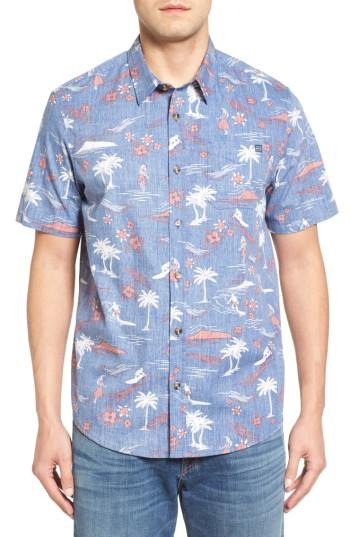 Men's Jack O'neill State Of Mind Print Sport Shirt - Blue