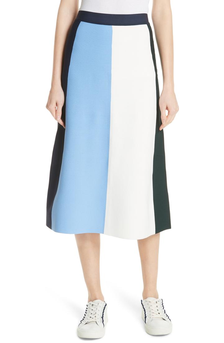 Women's Tory Sport Vertical Block Tech Knit Skirt - Blue