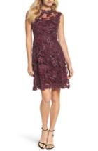 Petite Women's Tadashi Shoji Noelle Floral Fit & Flare Dress P - Purple