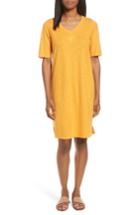Women's Eileen Fisher Hemp & Organic Cotton Shift Dress, Size - Orange