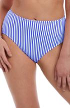 Women's Freya Totally Stripe High Waist Bikini Bottoms - Blue