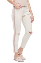 Women's Free People Embellished Skinny Jeans - Ivory