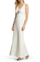 Women's Vince Camuto Embellished Scuba Crepe Gown - White
