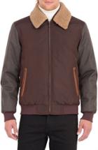 Men's Rainforest Waxed Nylon Jacket With Faux Shearling Collar