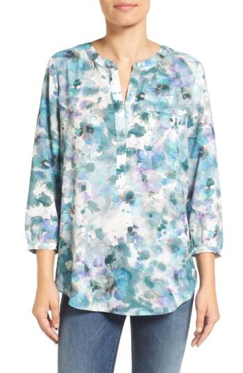 Women's Nydj Henley Blouse - Green