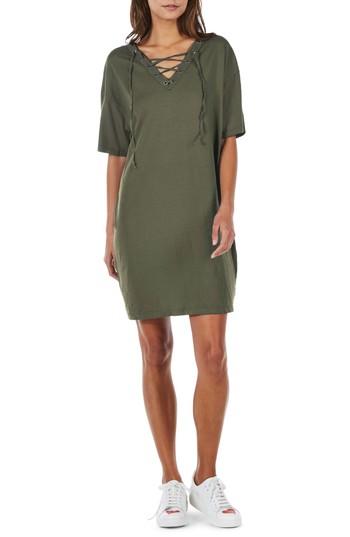 Women's Michael Stars Lace-up Shift Dress - Green