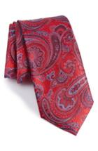 Men's Nordstrom Men's Shop Wanderlust Paisley Silk Tie, Size - Red