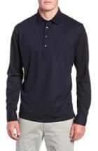 Men's Peter Millar Collection Avon Long Sleeve Silk & Cotton Polo - Blue/green