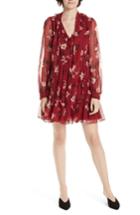 Women's Kate Spade New York Camelia Silk Chiffon Minidress - Red