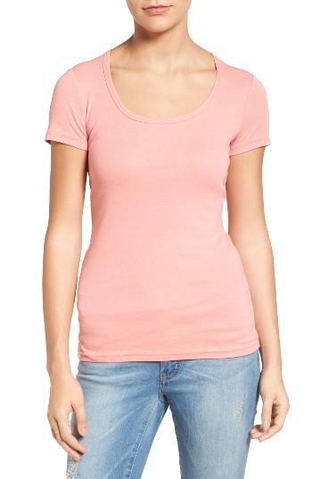 Women's Caslon Short Sleeve Scoop Neck Tee - Pink