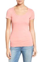 Women's Caslon Short Sleeve Scoop Neck Tee - Pink