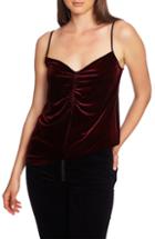 Women's Vince Camuto Soft Satin Feather Detail Chiffon Camisole