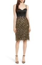 Women's Milly Tara Diagonal Metallic Dress