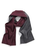 Men's Hickey Freeman Double Face Wool Scarf, Size - Red