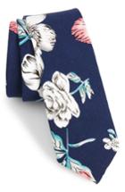 Men's 1901 Cherbury Floral Cotton Tie, Size - Blue