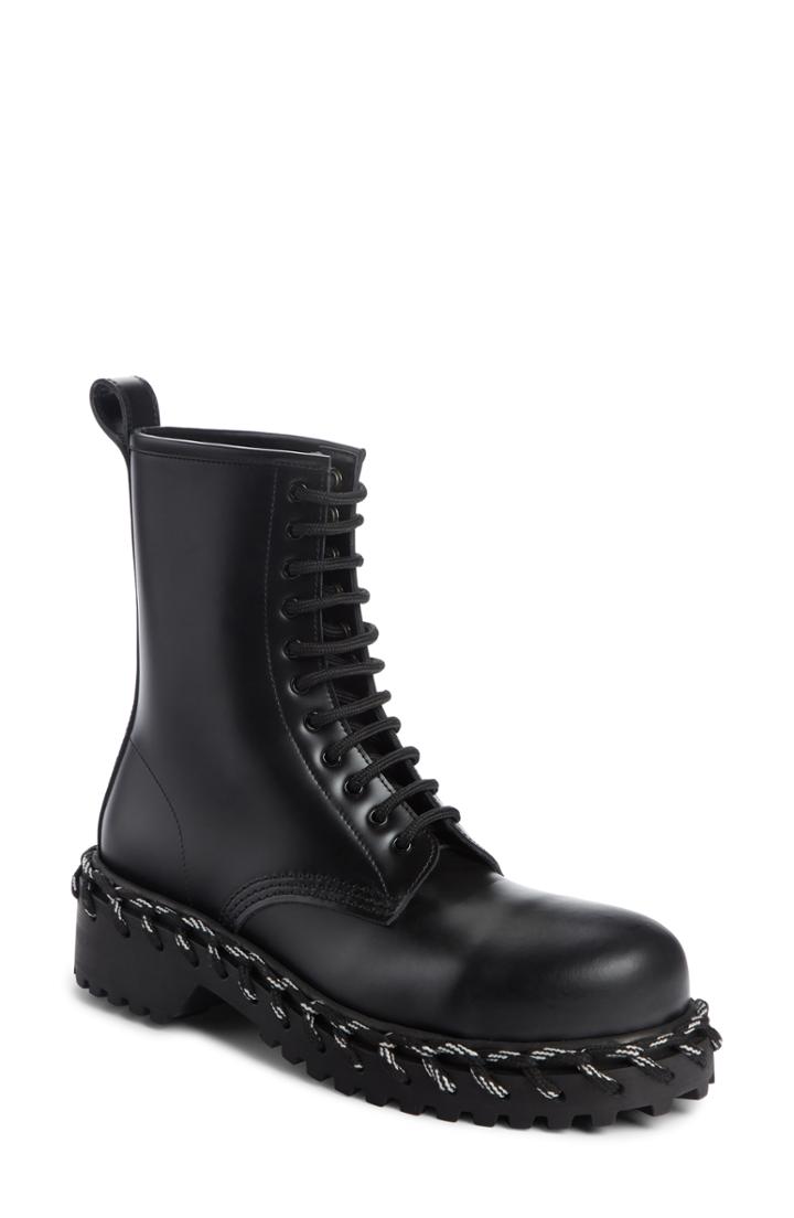 Women's Balenciaga Rope Combat Boot .5us / 35.5eu - Black