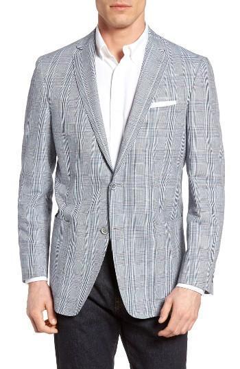 Men's Hart Schaffner Marx Classic Fit Plaid Linen & Cotton Sport Coat