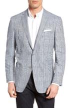 Men's Hart Schaffner Marx Classic Fit Plaid Linen & Cotton Sport Coat