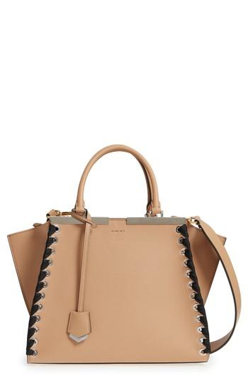Fendi 3jours Calfskin Leather Shopper - Brown