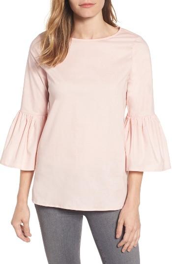 Women's Gibson Bell Sleeve Poplin Top - Pink