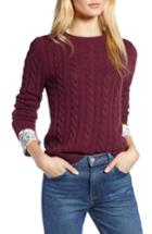Women's Halogen X Atlantic-pacific Cable Sweater - Burgundy