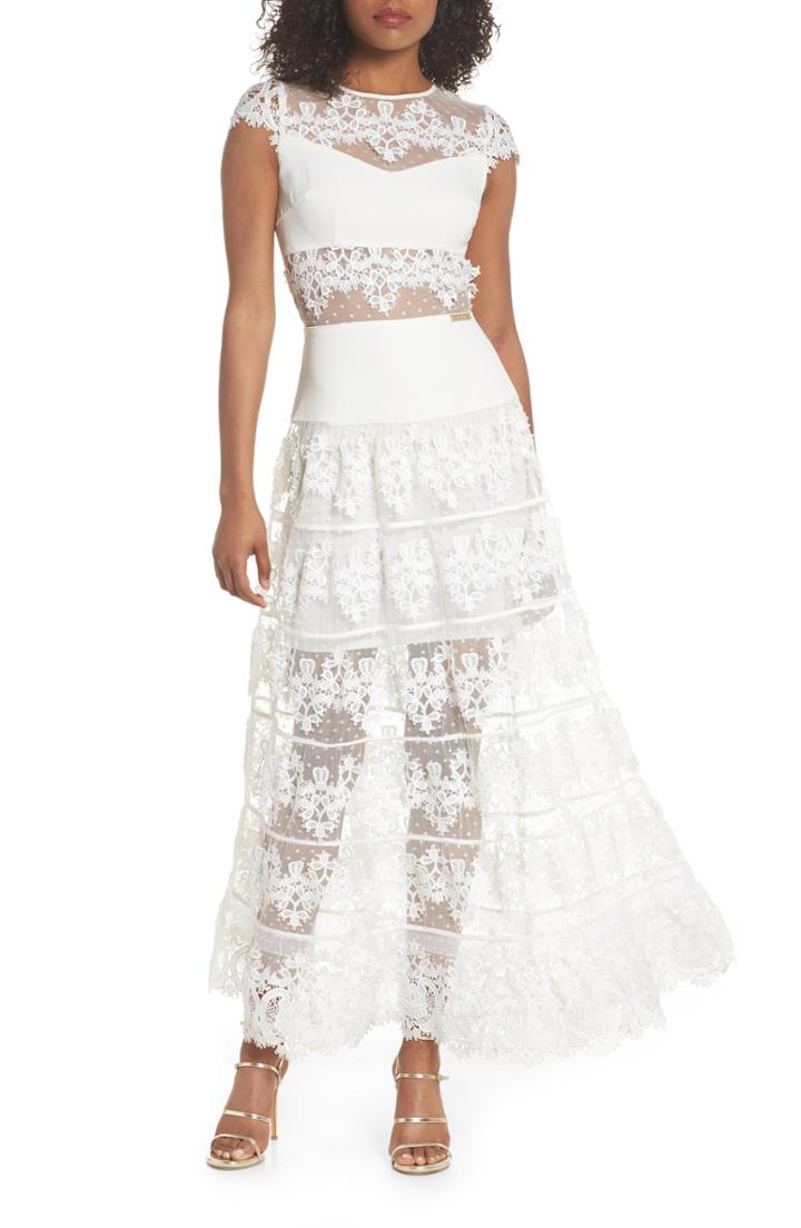 Women's Bronx And Banco Flamenco Lace Inset Gown