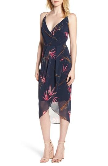 Women's Chelsea28 Print Drape Sheath Dress - Blue