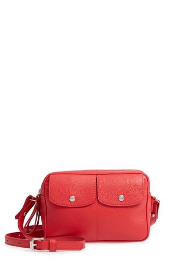 Longchamp Le Foulonne Leather Camera Bag - Red