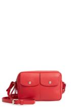 Longchamp Le Foulonne Leather Camera Bag - Red