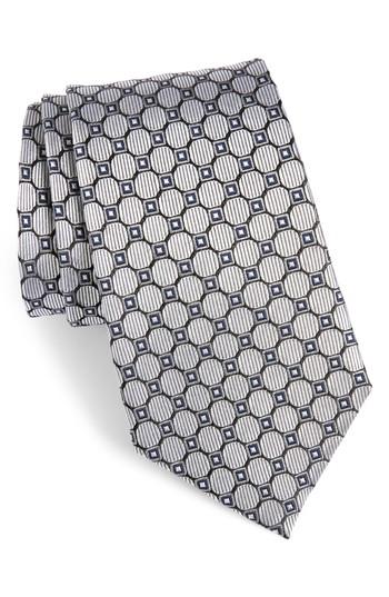 Men's Nordstrom Men's Shop Geo Medallion Silk Tie, Size - Metallic