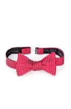 Men's Ted Baker London Warp Dot Silk Bow Tie, Size - Red