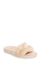 Women's Jslides Samantha Faux Fur Slide .5 M - Beige