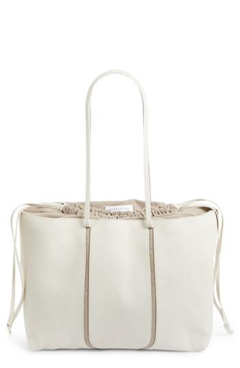Maison Margiela Calfskin Leather Tote - Beige