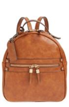 Sole Society Zypa Faux Leather Backpack - Brown