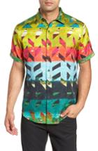 Men's Robert Graham Sharpe Classic Fit Silk Blend Sport Shirt - Green