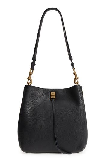 Rebecca Minkoff Darren Deerskin Leather Shoulder Bag - Black