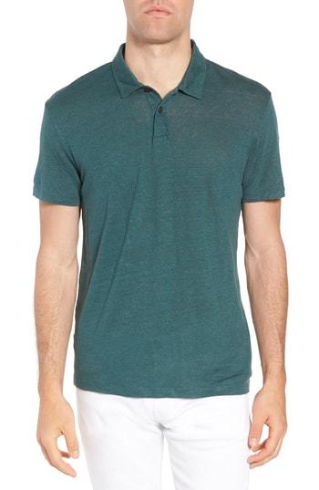 Men's Boss Hugo Boss Regular Fit Paino Linen Polo - Green