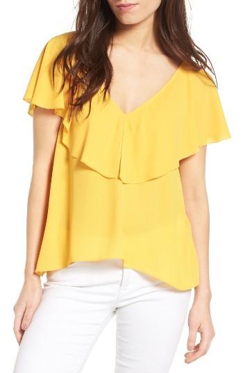 Women's Chelsea28 Flutter Top, Size - Yellow