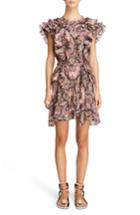 Women's Isabel Marant Paisley Print Ruffle Trim Dress Us / 34 Fr - Red