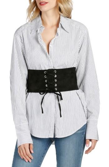 Women's Paige Rosalie Belt - Black Faux Suede