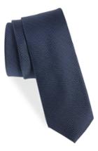 Men's Calibrate Sheffield Solid Silk Tie, Size - Blue