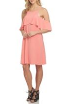 Women's 1.state Cold Shoulder Shift Dress, Size - Coral