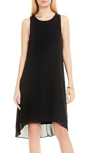 Women's Vince Camuto Sheer Overlay Shift Dress - Black