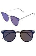 Women's Spitfire Cyber 48mm Mirrored Lens Sunglasses - Silver/ Blue Mirror