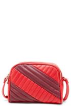 Sole Society Linza Faux Leather Crossbody Bag - Red