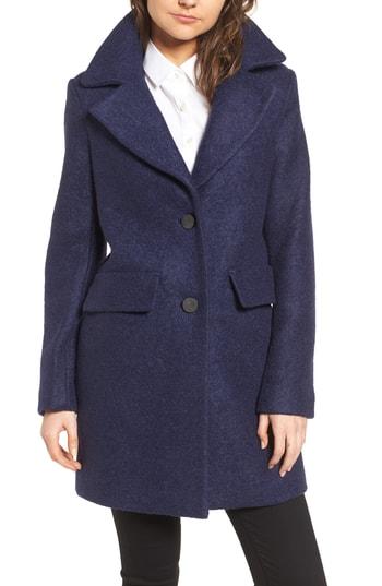 Women's Kenneth Cole New York Wool Blend Boucle Coat - Pink
