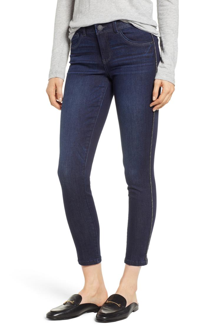 Women's Wit & Wisdom Ab-solution Side Trim Ankle Jeans - Blue