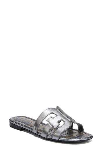 Women's Sam Edelman Bay Cutout Slide Sandal .5 M - Metallic