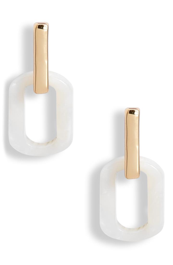 Women's Halogen Small Resin Drop Earrings