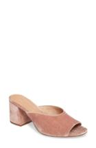 Women's Madewell Beth Velvet Slide Sandal M - Pink